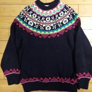 Warm wonderland ski sweater by Susan Bristol medium